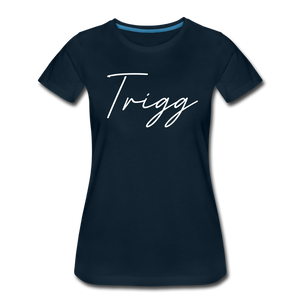 Trigg County Cursive Women's T-Shirt - deep navy