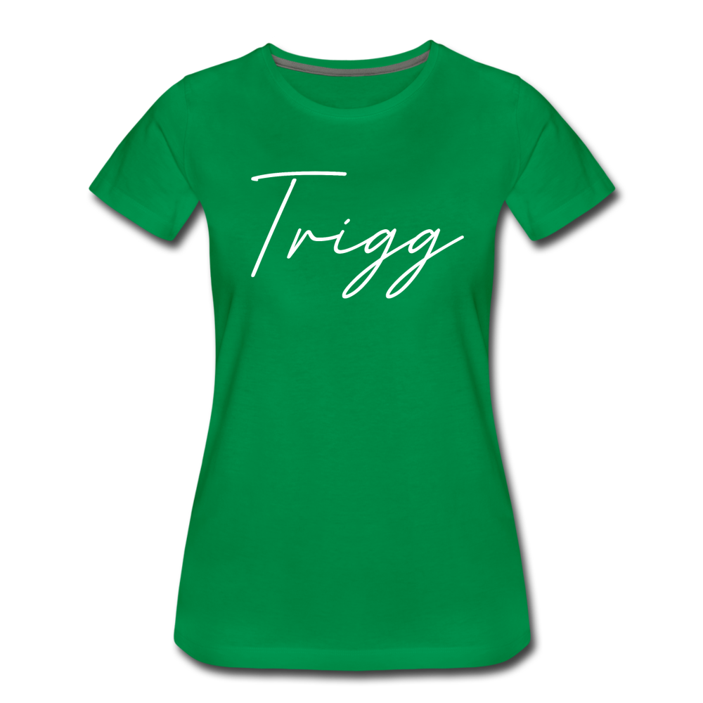 Trigg County Cursive Women's T-Shirt - kelly green