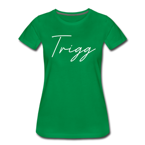 Trigg County Cursive Women's T-Shirt - kelly green