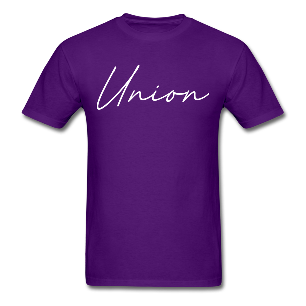 Union County Cursive T-Shirt - purple