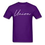 Union County Cursive T-Shirt - purple