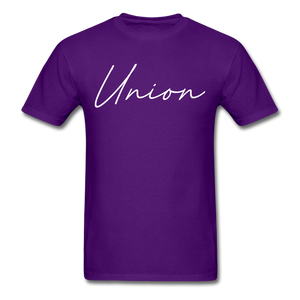 Union County Cursive T-Shirt - purple