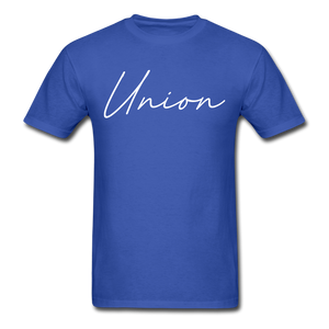 Union County Cursive T-Shirt - royal blue