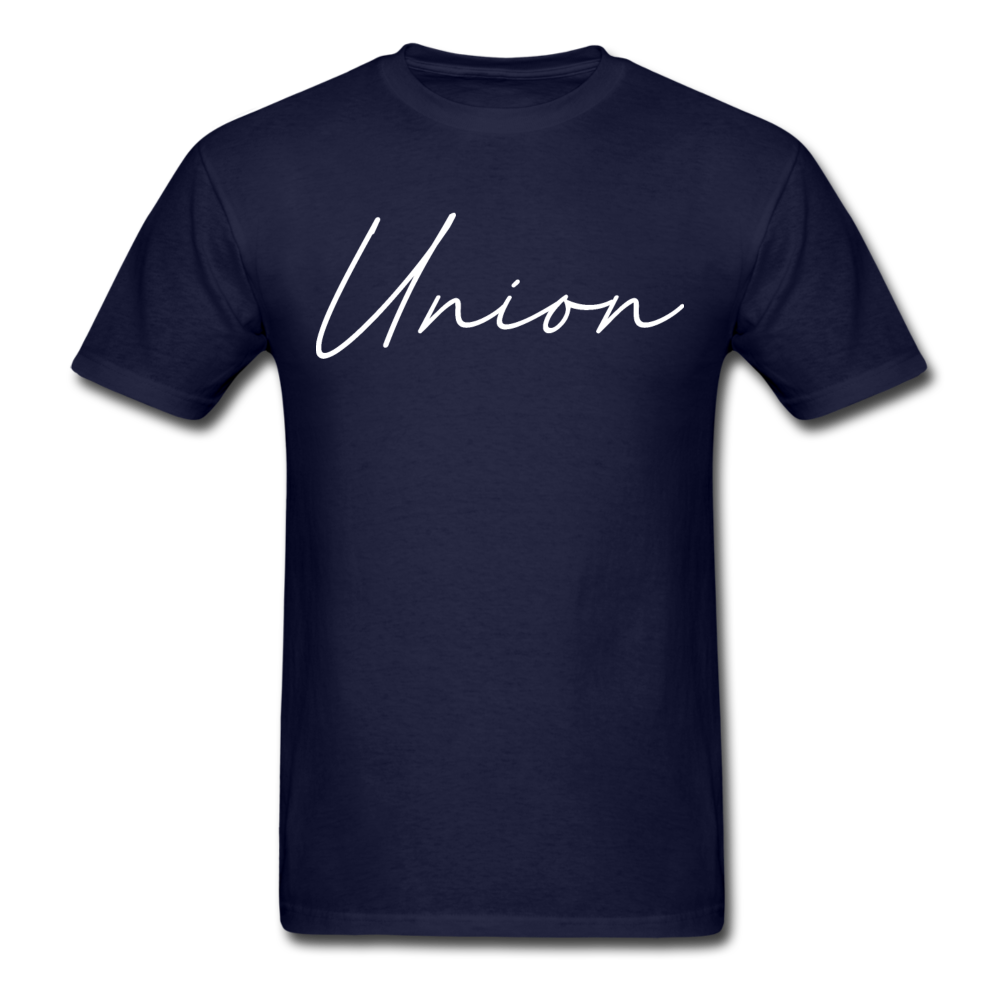 Union County Cursive T-Shirt - navy