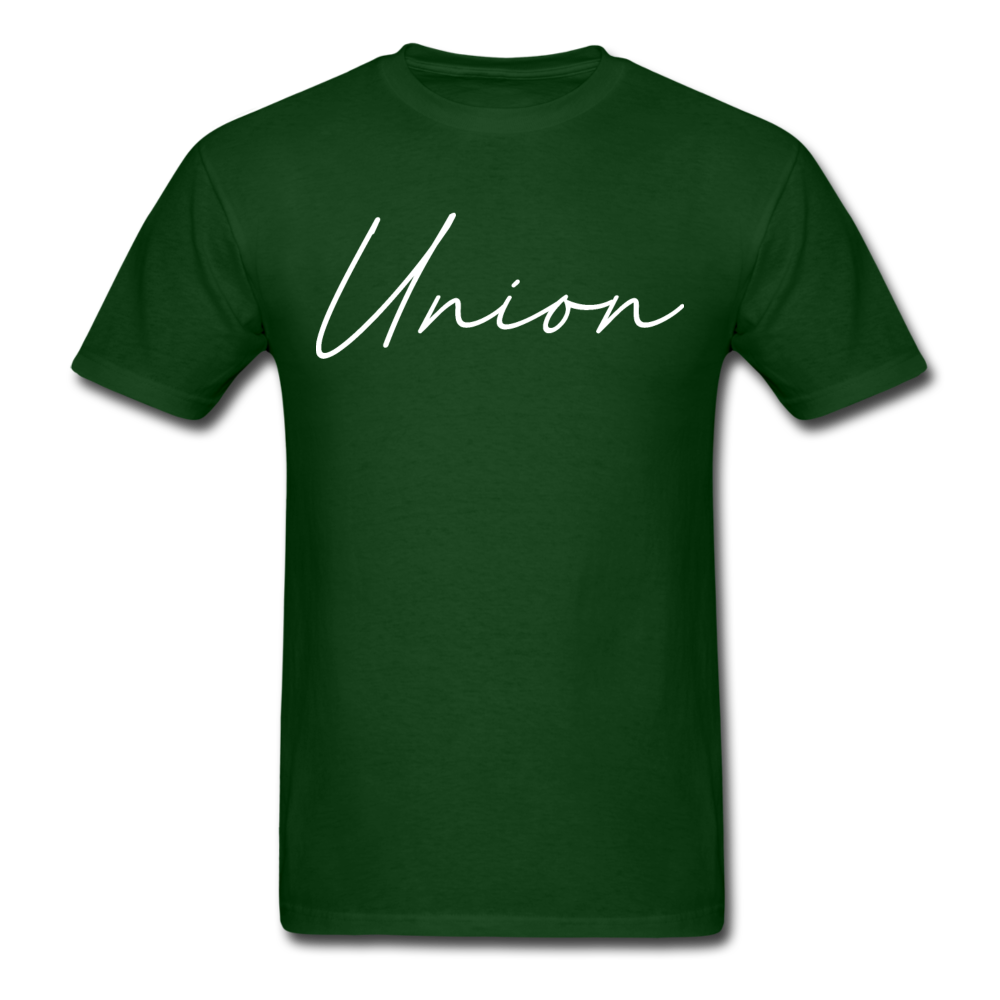 Union County Cursive T-Shirt - forest green