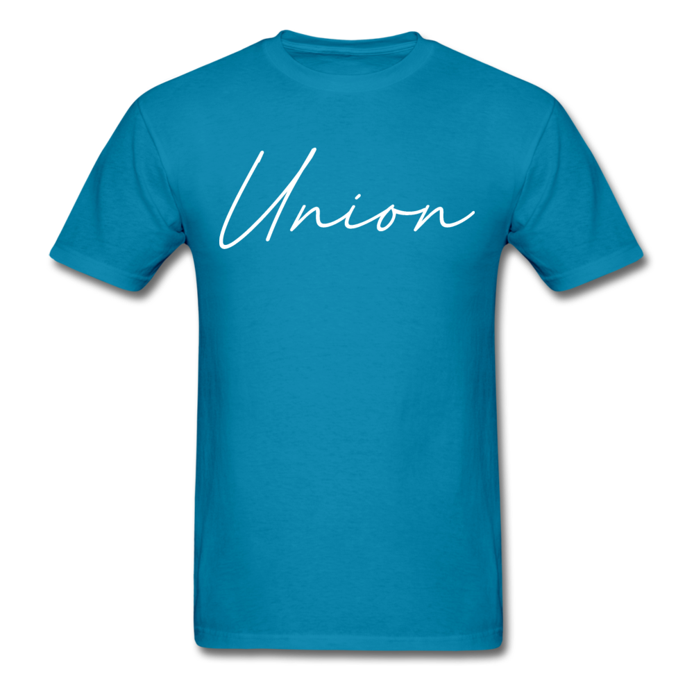 Union County Cursive T-Shirt - turquoise