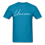 Union County Cursive T-Shirt - turquoise