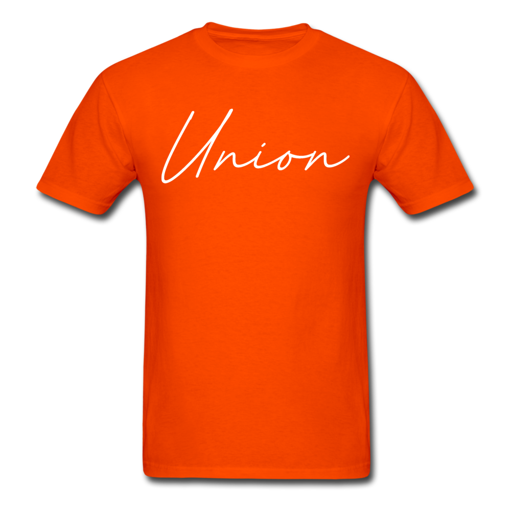 Union County Cursive T-Shirt - orange