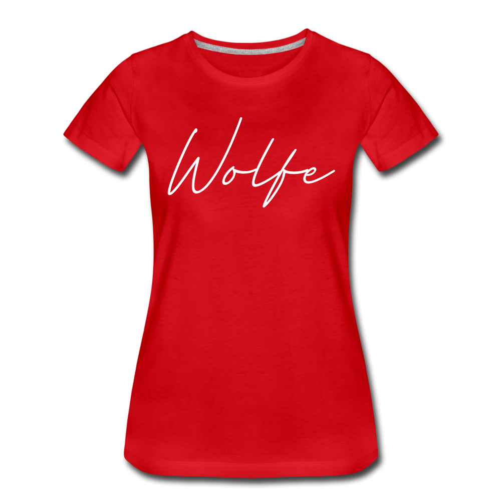 Wolfe County Cursive Women's T-Shirt - red