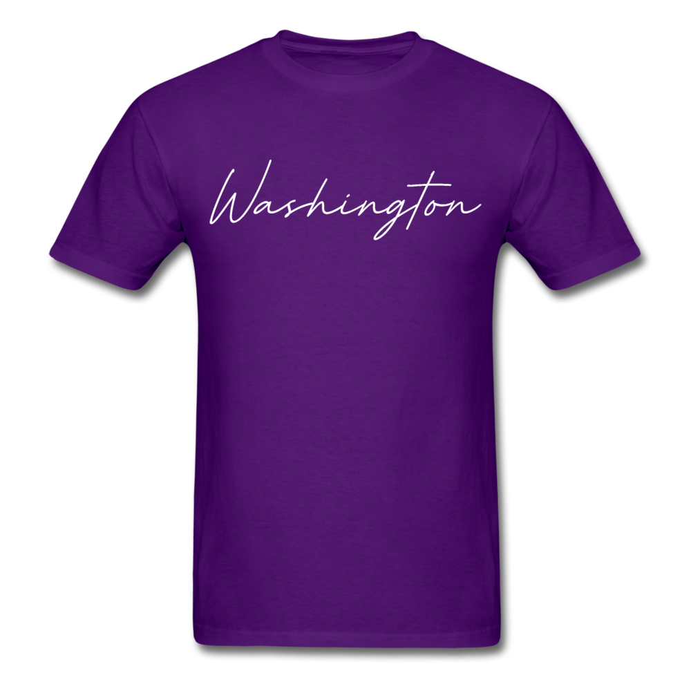 Washington County Cursive T-Shirt - purple