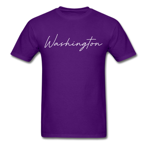 Washington County Cursive T-Shirt - purple