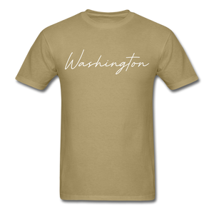 Washington County Cursive T-Shirt - khaki