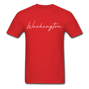 Washington County Cursive T-Shirt - red