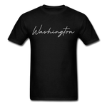 Washington County Cursive T-Shirt - black