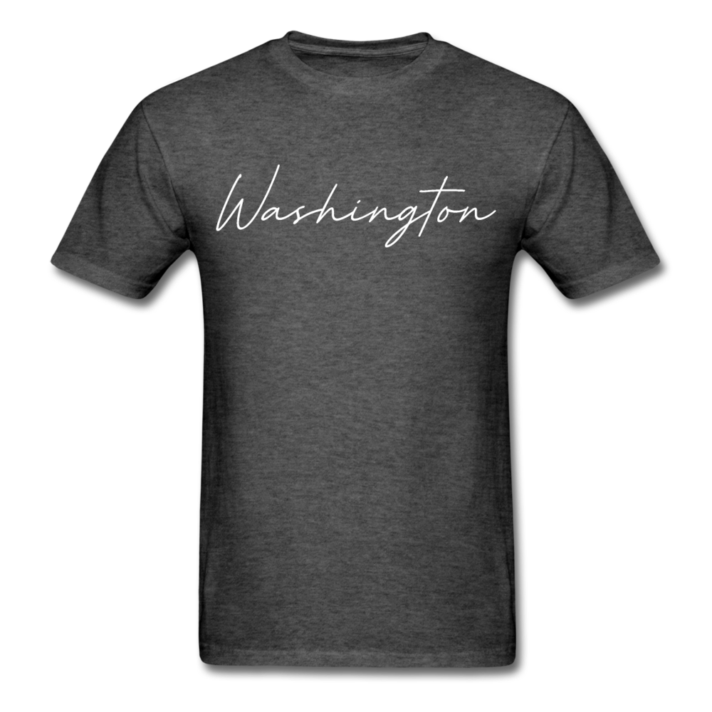 Washington County Cursive T-Shirt - heather black