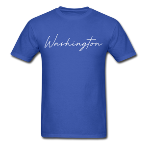 Washington County Cursive T-Shirt - royal blue