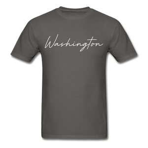 Washington County Cursive T-Shirt - charcoal