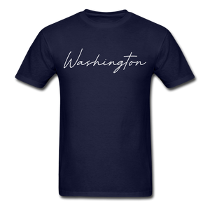 Washington County Cursive T-Shirt - navy
