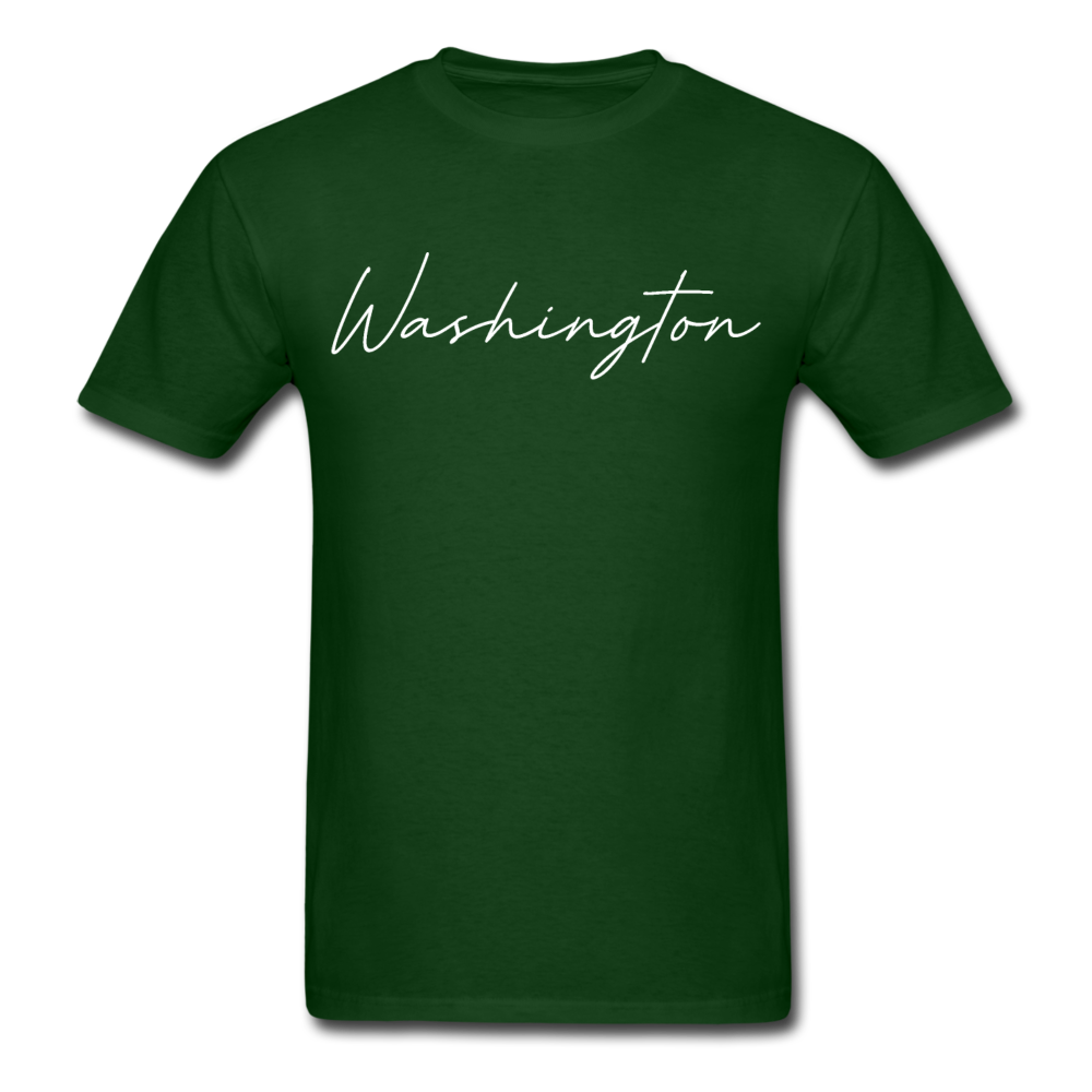 Washington County Cursive T-Shirt - forest green