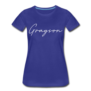 Grayson County Cursive Women's T-Shirt - royal blue