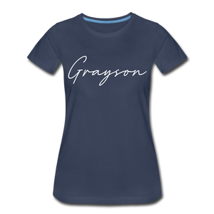Grayson County Cursive Women's T-Shirt - navy
