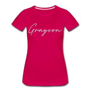 Grayson County Cursive Women's T-Shirt - dark pink