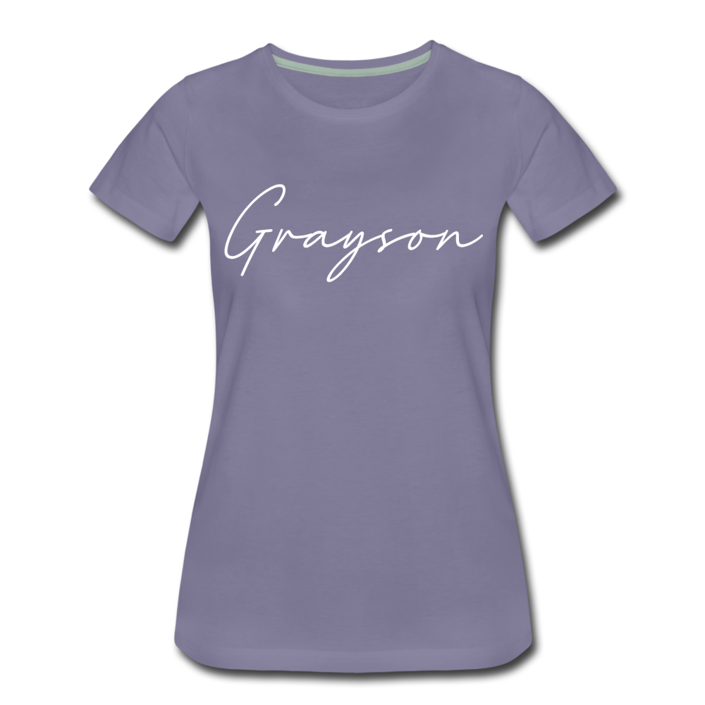 Grayson County Cursive Women's T-Shirt - washed violet