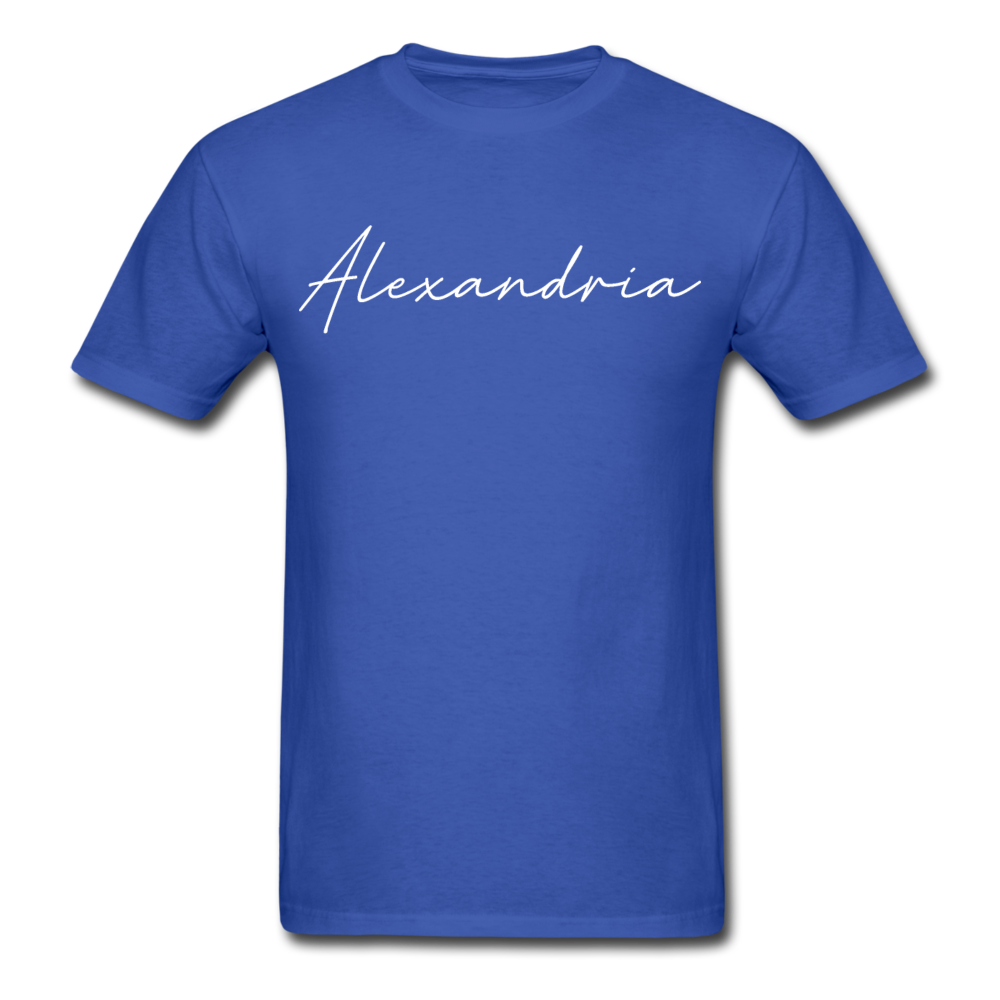 Alexandria Cursive T-Shirt - royal blue