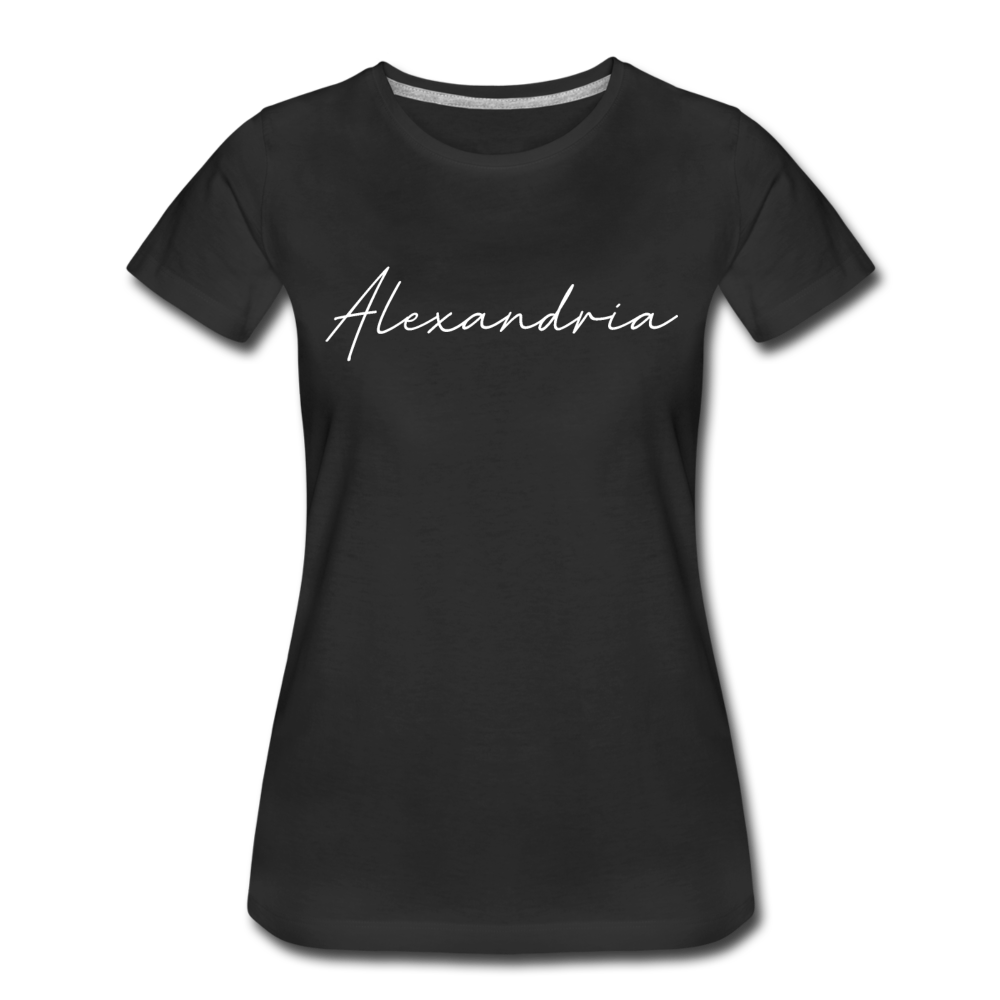 Alexandria Cursive Women's T-Shirt - black
