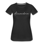 Alexandria Cursive Women's T-Shirt - black
