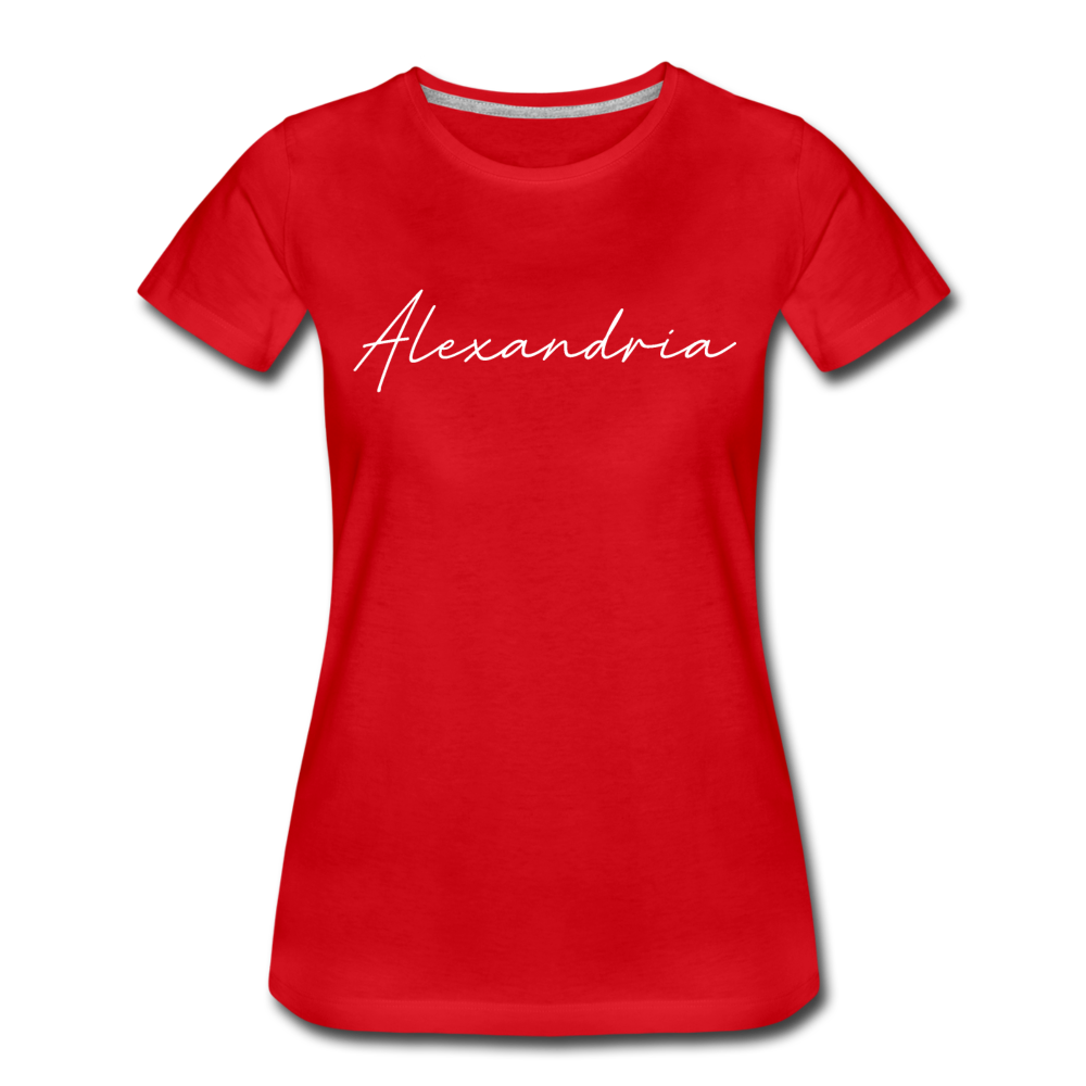 Alexandria Cursive Women's T-Shirt - red