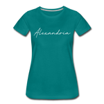 Alexandria Cursive Women's T-Shirt - teal