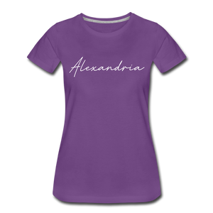 Alexandria Cursive Women's T-Shirt - purple