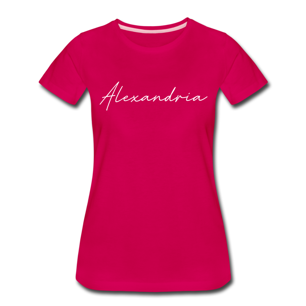 Alexandria Cursive Women's T-Shirt - dark pink