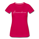 Alexandria Cursive Women's T-Shirt - dark pink
