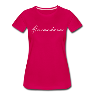 Alexandria Cursive Women's T-Shirt - dark pink