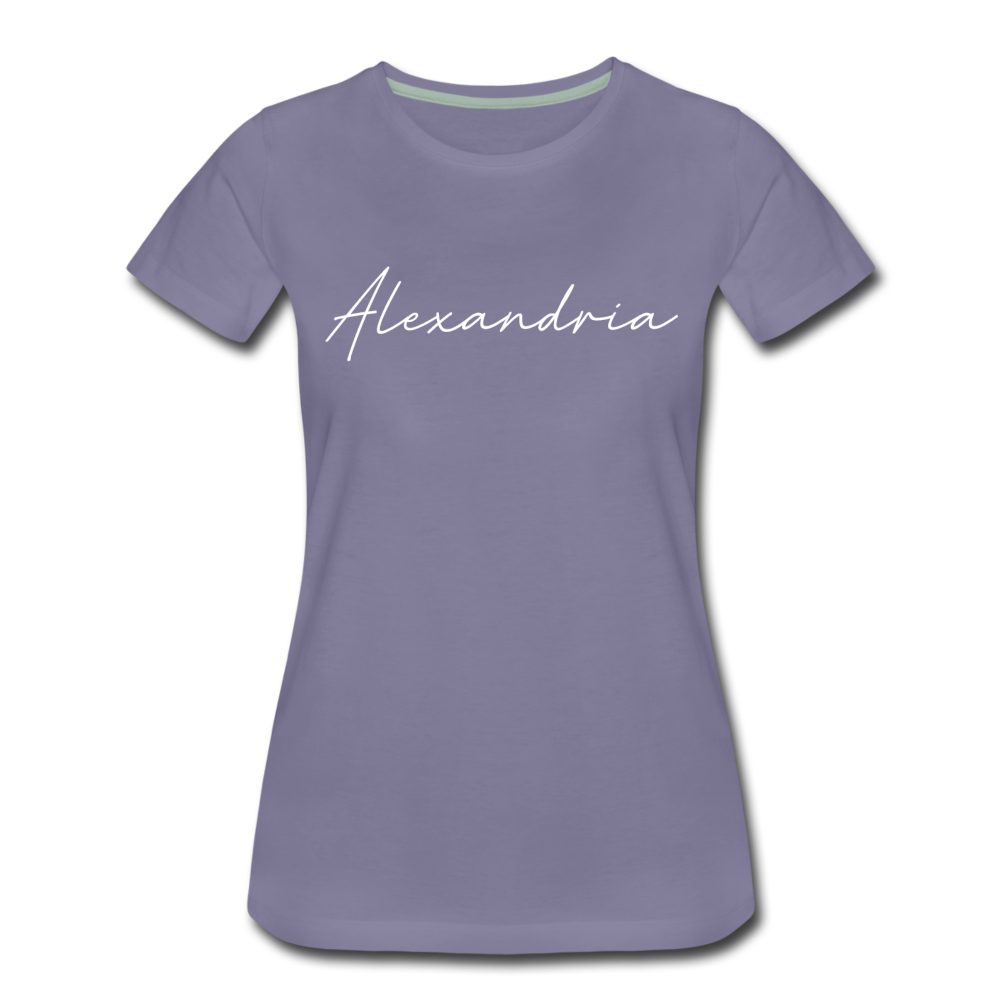 Alexandria Cursive Women's T-Shirt - washed violet