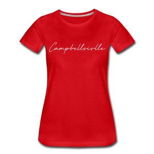 Campbellsville Cursive Women's T-Shirt - red