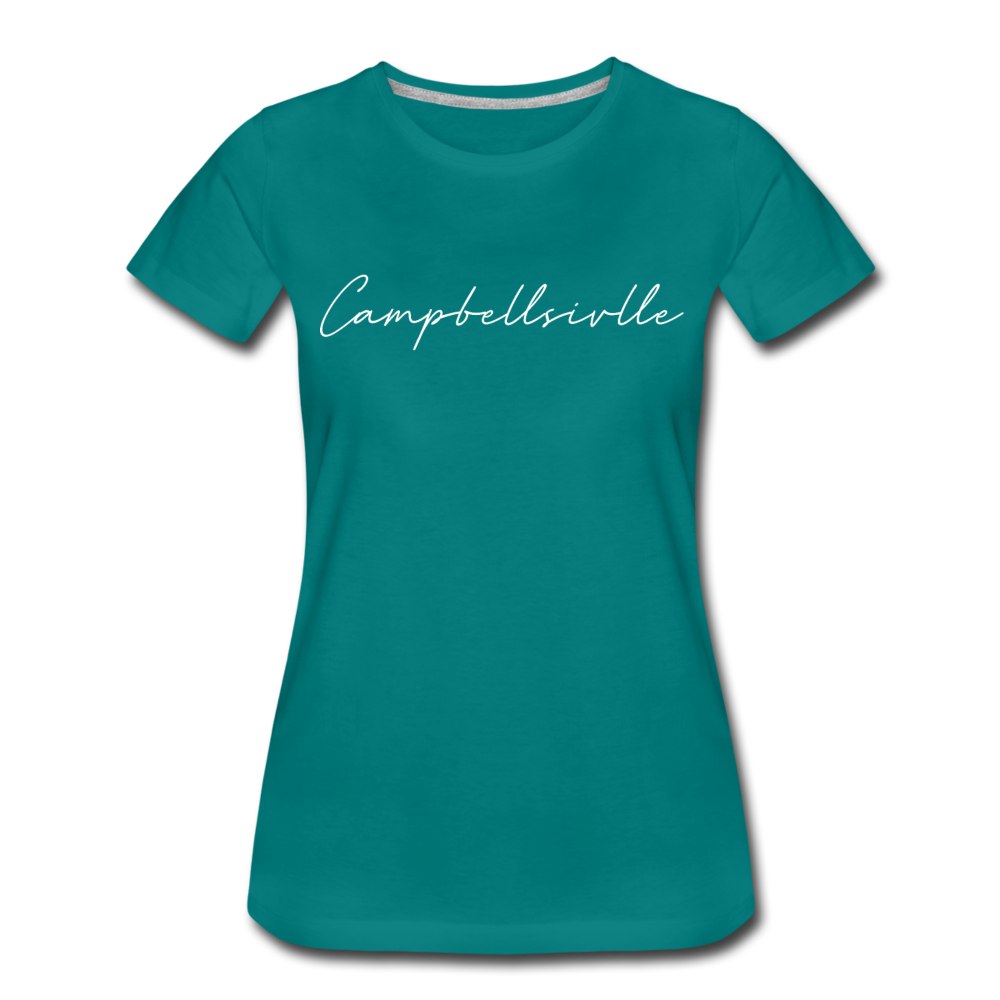 Campbellsville Cursive Women's T-Shirt - teal