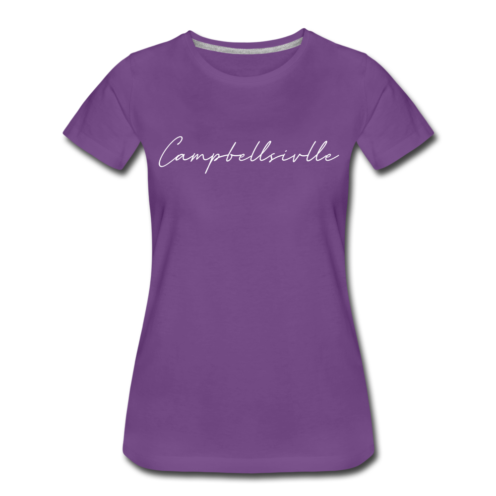 Campbellsville Cursive Women's T-Shirt - purple