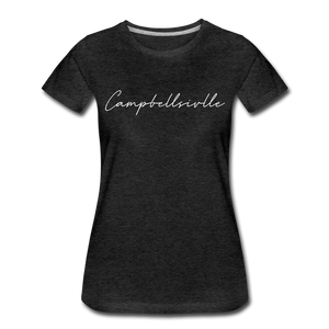 Campbellsville Cursive Women's T-Shirt - charcoal gray