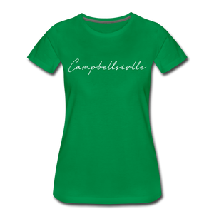Campbellsville Cursive Women's T-Shirt - kelly green