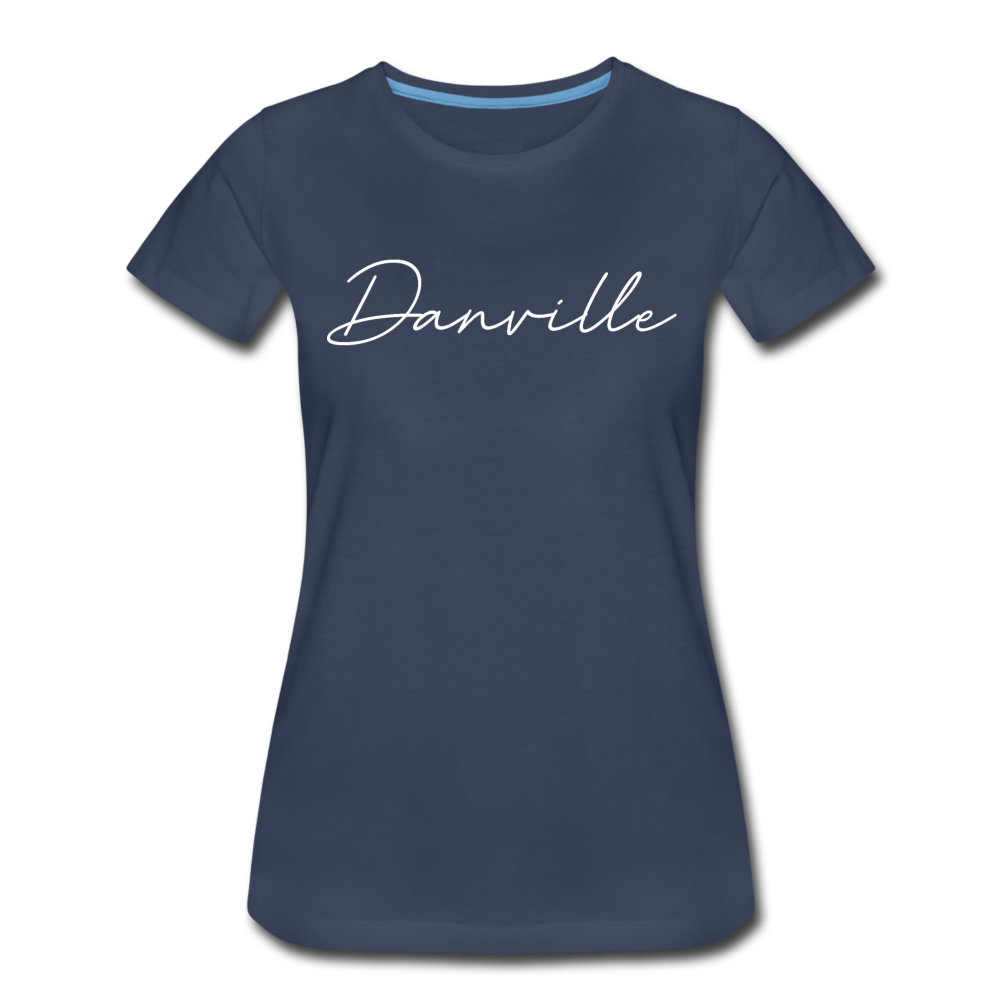 Danville Cursive Women's T-Shirt - navy