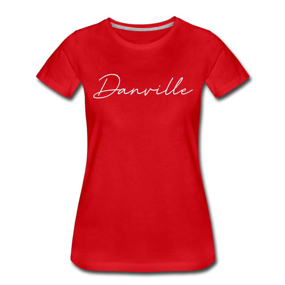 Danville Cursive Women's T-Shirt - red