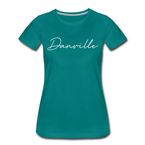 Danville Cursive Women's T-Shirt - teal