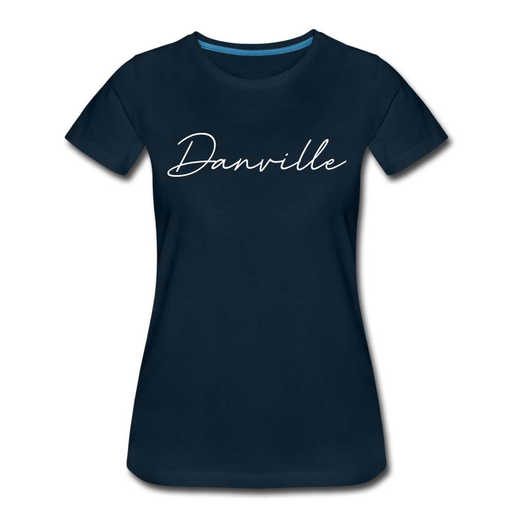 Danville Cursive Women's T-Shirt - deep navy