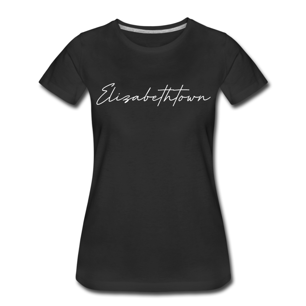 Elizabethtown Cursive Women's T-Shirt - black