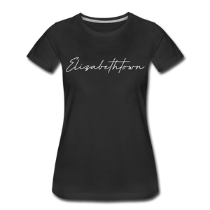 Elizabethtown Cursive Women's T-Shirt - black