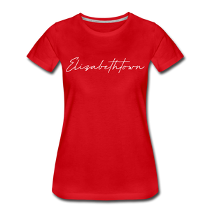 Elizabethtown Cursive Women's T-Shirt - red