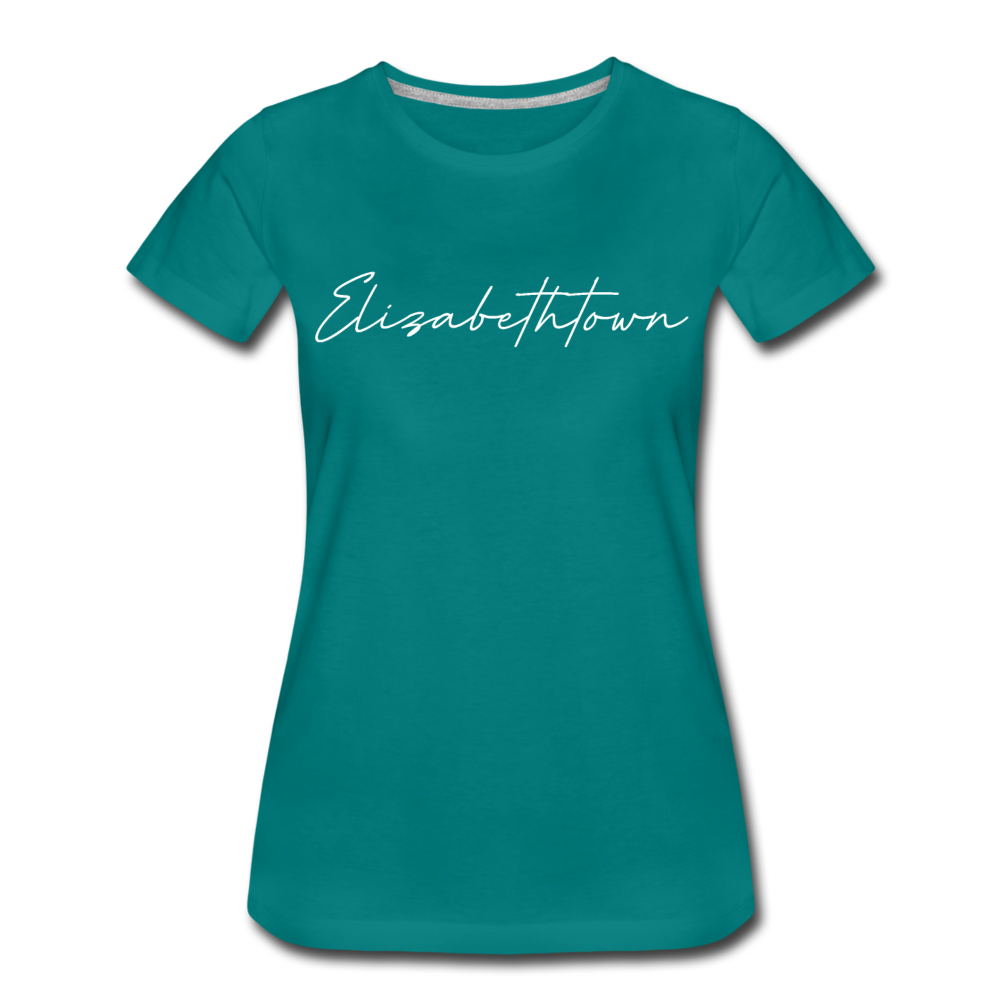 Elizabethtown Cursive Women's T-Shirt - teal